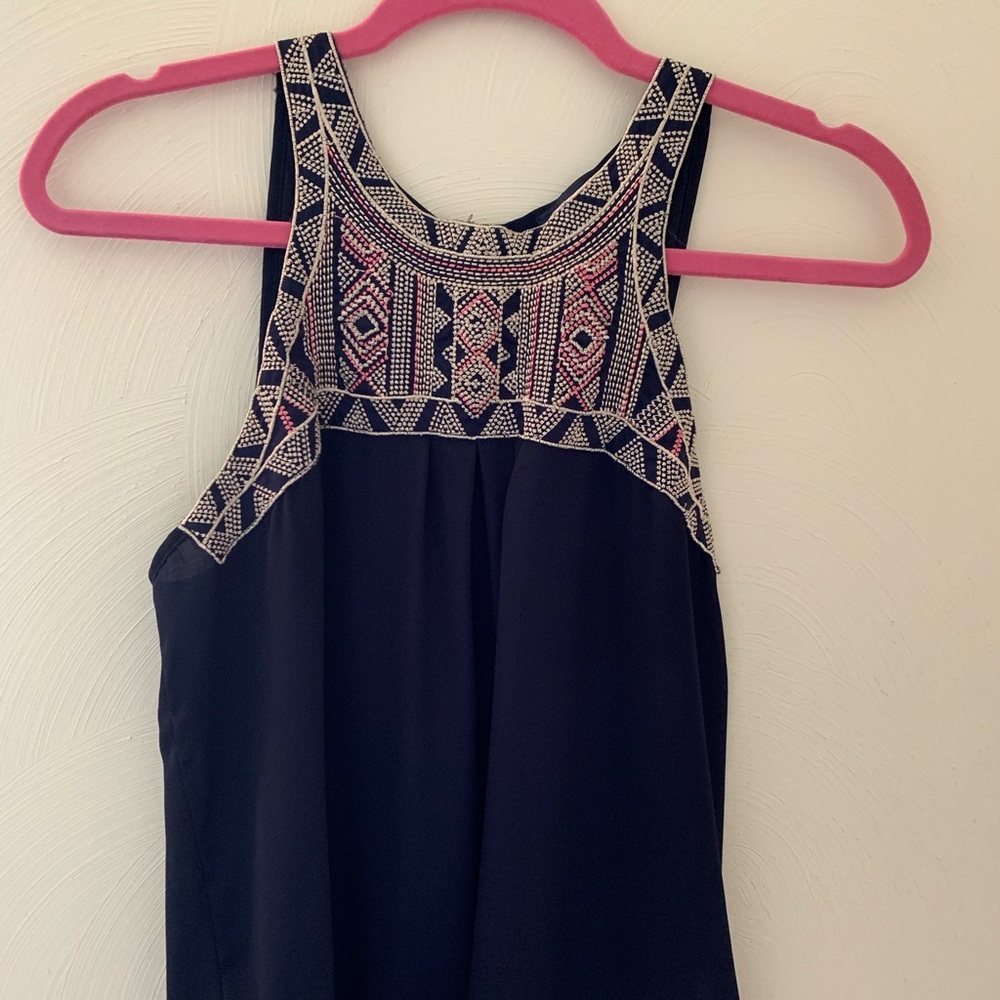 Embroidered tank